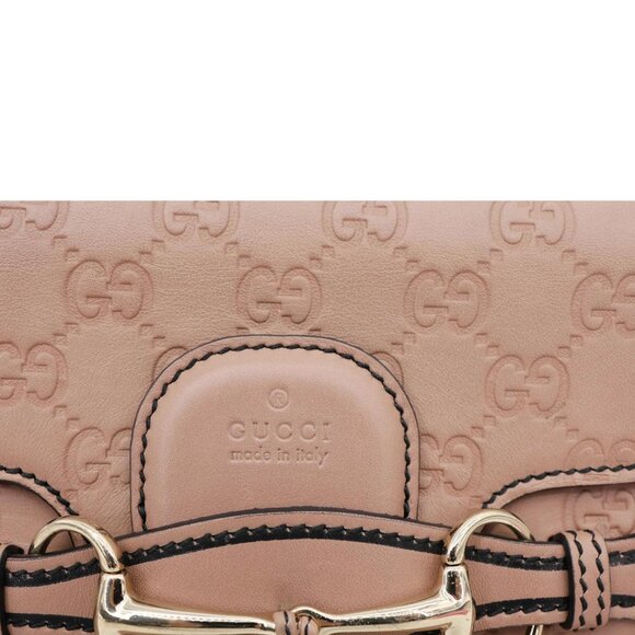 Gucci Emily Medium Leather Chain Shoulder Bag Pink 295402 - Picture 12 of 14